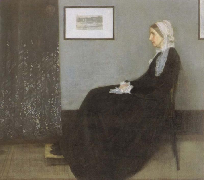 James Mcneill Whistler arrangement in grey and black the artist s mother oil painting image